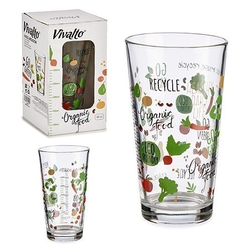 VASO MEDIDOR VIVALTO ORGANIC FOOD 0.45L VIDRIO